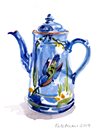 Kingfisher Coffee Pot